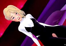 Spider Gwen Wants to Fuck Using Her Suit in Love Hotel Adult Version!