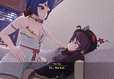 hu tao, are you into lesbian hentai action like this?