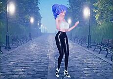 Cute Anime Girl Dances and Gets Fucked