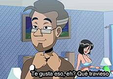 My mother-in-law catches me masturbating with my big cock.