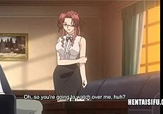 hentai dude ruthlessly dominates classmates with anal and titty action