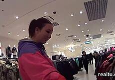 Attractive czech teen seduced in shopping centre and shagged in pov?