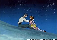 big titty anime babe enjoys oral and fingering