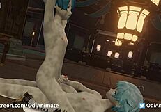 xingqiu x chongyun, man, that anal action got me all messed up, ya know?