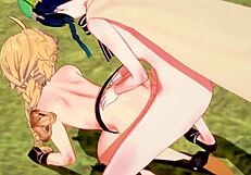 에테르 벤티 자지 빠는 겐신 임팩트 야오이에서 욕망 압도돼