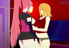 Cagalli Yula Athha and Lacus Clyne Engage in Intense Lesbian Hentai Play