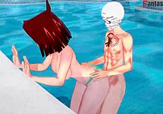 Anzu Mazaki Fucking Hard By The Pool In Yu-Gi-Oh Ahegao Fantasy With Step Bikini Tea Gardner. Full 3D Action On FantasyKing3!