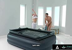 Hot Masseuse Slimthick Vic Rubs Away Client Worries with Naughty Nuru Massage