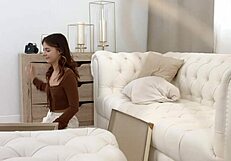 Petite teen baby doll takes on MMF threesome without hesitation