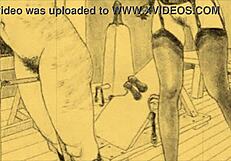 Vintage erotic art showcases timeless seductive charm.