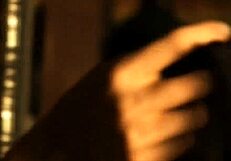 brunette babe dances nude to music