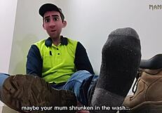 Gay Stepdad Fantasizes About Feet During Tough Workday