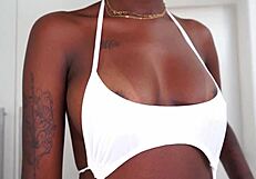 brazilian ebony twerks on big dick before double penetration