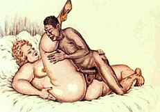 Vintage erotic art showcases timeless seductive charm.