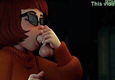 velma says 'i need to investigate this big cock' in her mystery search with double penetration