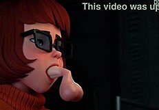 velma says 'i need to investigate this big cock' in her mystery search with double penetration