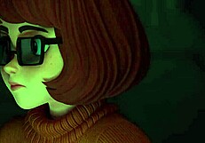 velma says 'i need to investigate this big cock' in her mystery search with double penetration