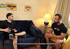 client interacts with trainer during workout