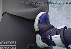 Silver Wolf caught masturbating offers footjob and blowjob in Star Rail hentai