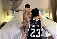 Unbelievable! Handsome Asian gay couple goes bareback in hot homemade anal!