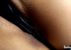 jade vixen takes off her black nylons slowly