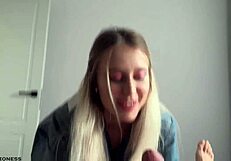 Beautiful blonde gets naughty with a big cock