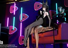 Miyabi hentai anime character in action