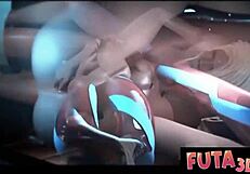 FUTA3DX - Busty Blonde Futa Fucks and Gets Fucked by Alien Dildo!