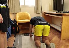 client interacts with trainer during workout