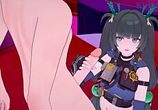 qingyi and burnice white intense hentai sex