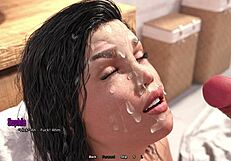 Fratele vitreg excitat intră în dușul surorilor vitrege busty în hentai 3D