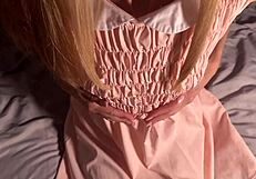 kinky pussy rubbing with cum dripping on roommate’s panties in dorm