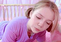 Beautiful blonde gets help from her father in law at night