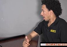 Gay officer gets drilled after a steamy BJ session