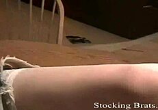 She Boldly Licks My Silky Stockinged Thighs In Femdom Play