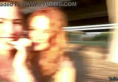 feeling playful outside with my classmate