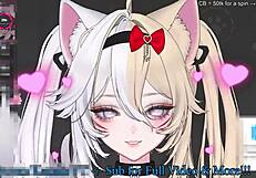 Kanako teased with vibes in spicy 2D catgirl moans