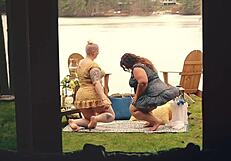 Huge Tits Lesbian Muff Diving Explodes!