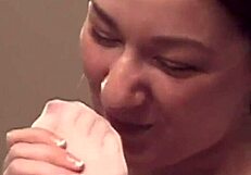 She Boldly Licks My Silky Stockinged Thighs In Femdom Play