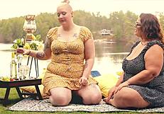 Huge Tits Lesbian Muff Diving Explodes!