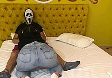 Ghostface gets free blowjob for halloween
