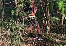 Big black hetero meets young guy for gay sex behind school