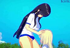 Yomi and Ikaruga's passionate threesome in Senran Kagura