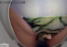 Hey, watch me piss in panties on toilet cam, okay?