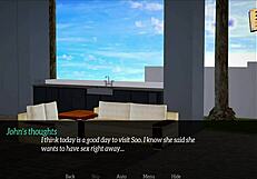 I explore my new family in erotic 3D hentai game