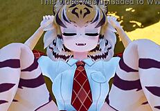 Bengaru Tora From Kemono Friends Anime In Hentai Fuck Scene