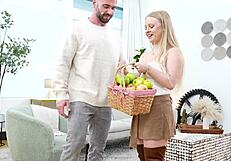 does kylie shay's wet pussy get fucked by a monster cock after spreading legs?