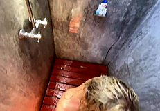 in tropical villa hot blonde housewife gets deeply throated fucked doggystyle after shower