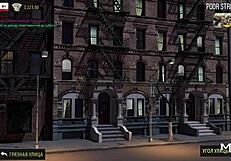 Oiled up 3D model dances in fashion business game.