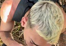 Big black hetero meets young guy for gay sex behind school